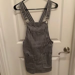 Forever 21 Checkered Overall Dress